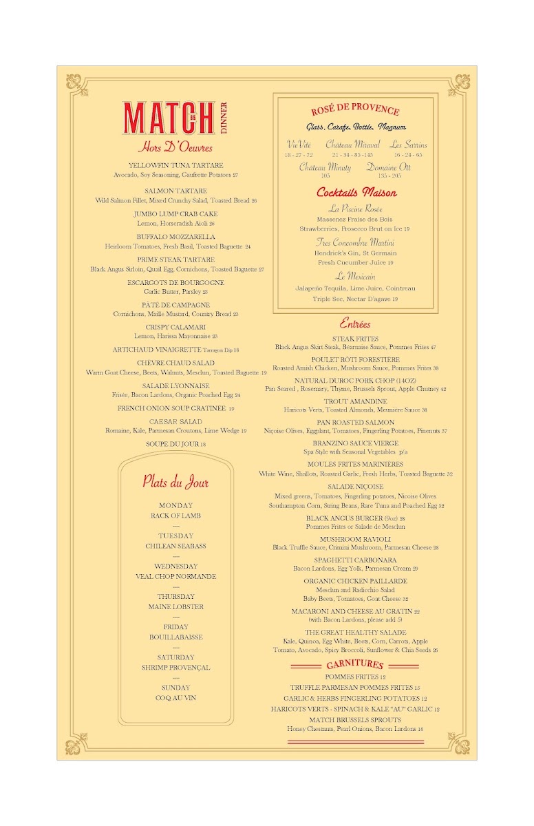 Match 65 Brasserie Menu - Image 5